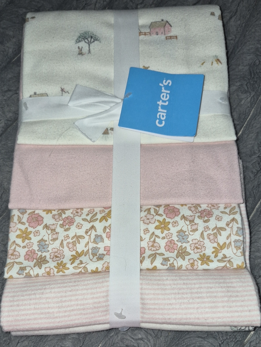 NWT Carters Receiving Blanketd Sey (4)